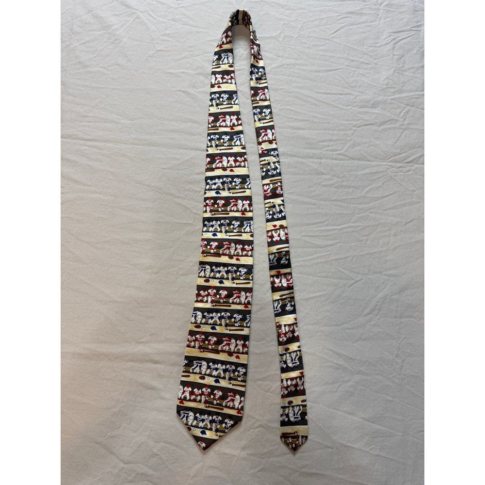 Alynn Neckwear Mens Baseball Theme Tie 57 Inch